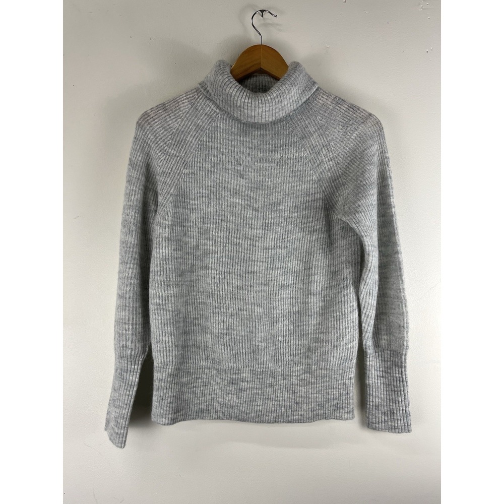 Quince Baby Alpaca Wool Blend Turtleneck Sweater Women's XS Light Grey
